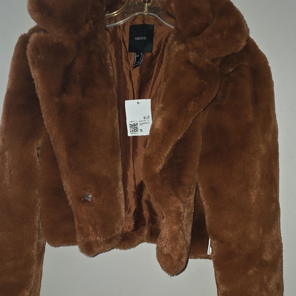 Forever 21 Rich Brown Teddy Jacket - Picture 5 of 7